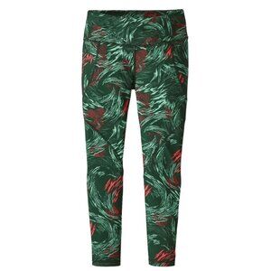 Patagonia W’s Centered Crops Large Green Pattern Stretch Leggings GUC